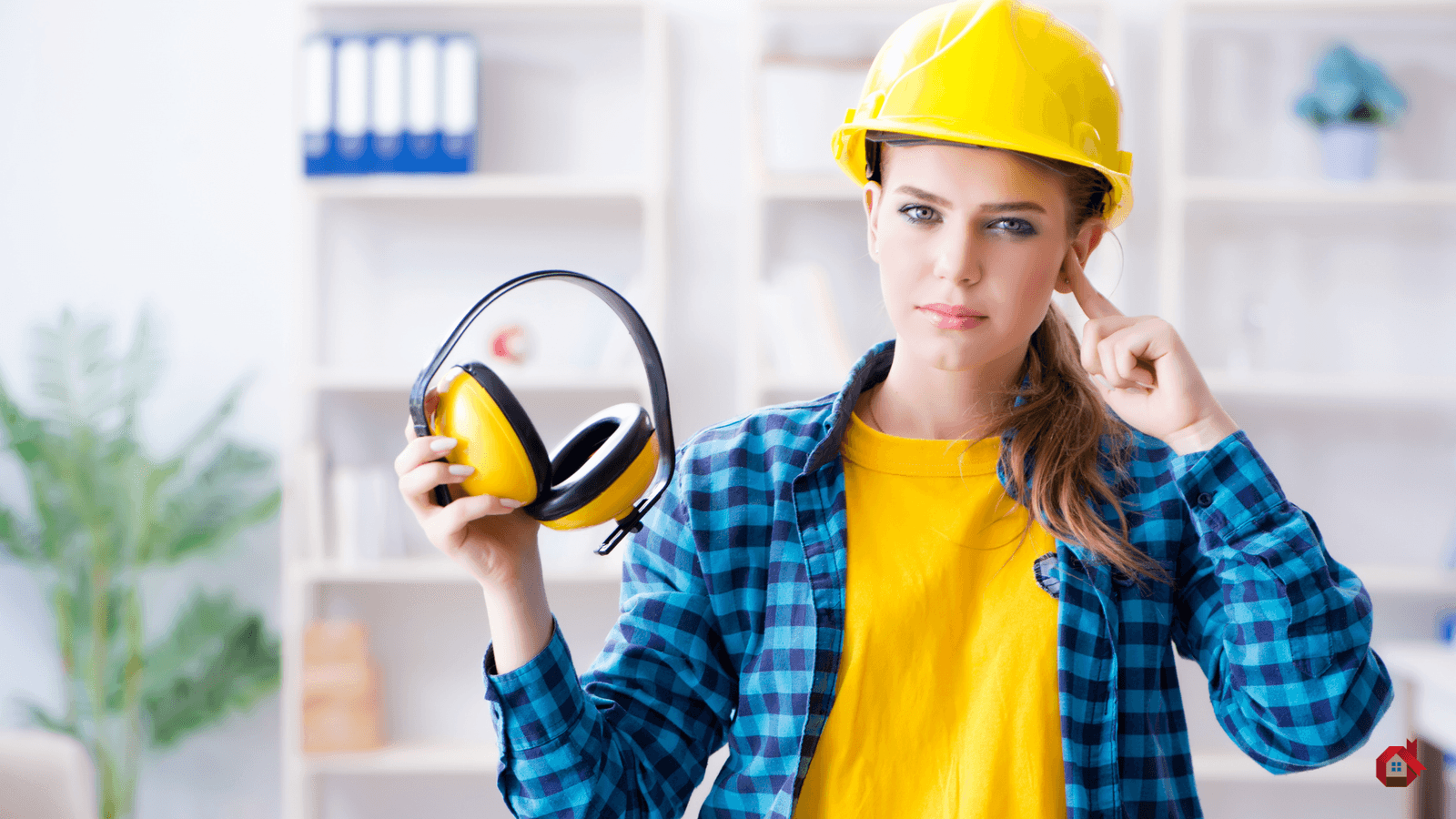 entrepreneur qui montre de faire attention à l'audition 