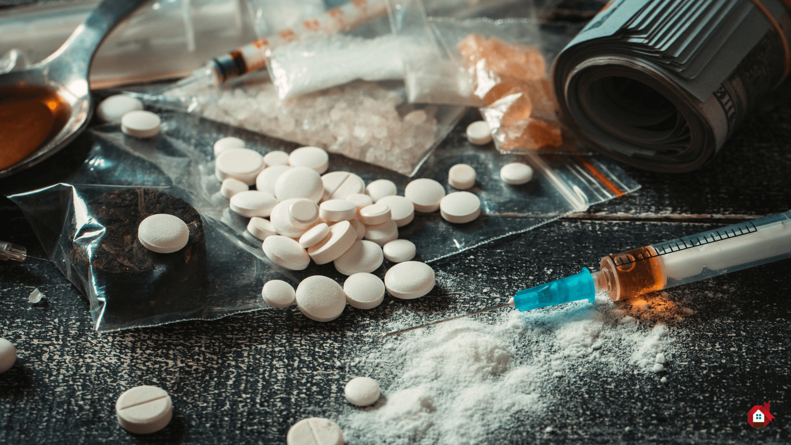 drogue, pilule, seringue 