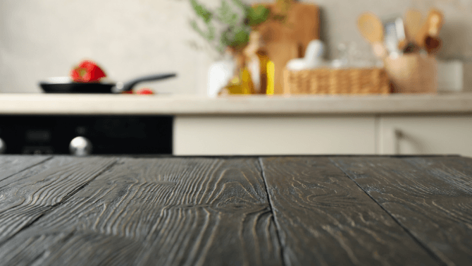 Comptoir de cuisine en bois 