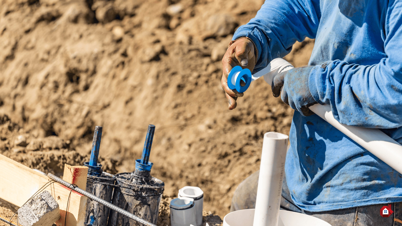 téflon mis autour d'un tuyaux à l'extérieur 