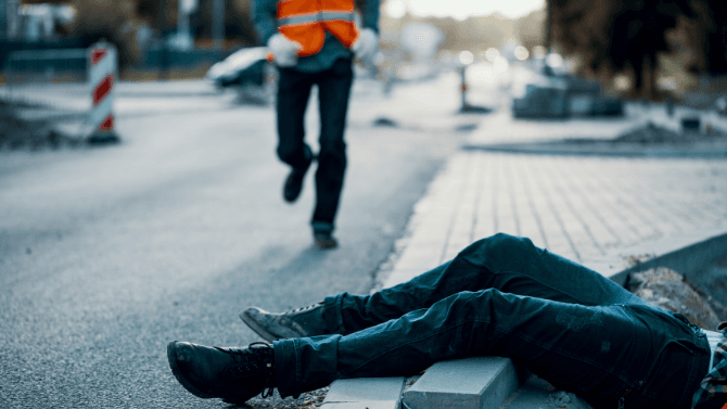 entrepreneur allongé sur le sol sur le lieu de travail 