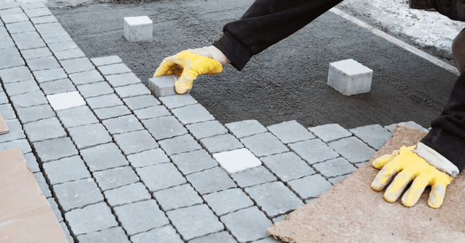 Installation de dalles