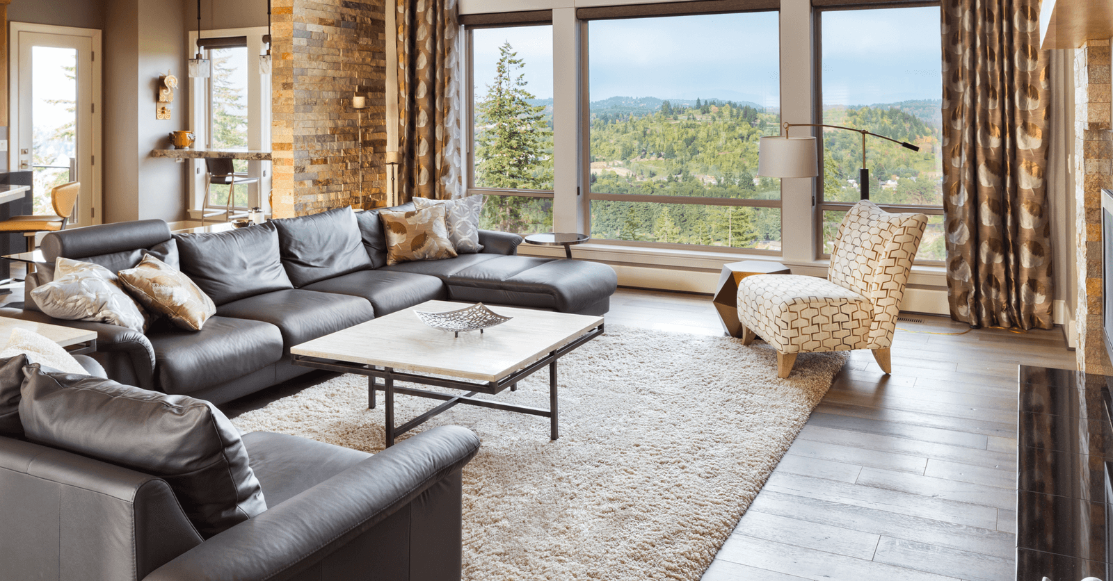 tapis déco pour un salon moderne