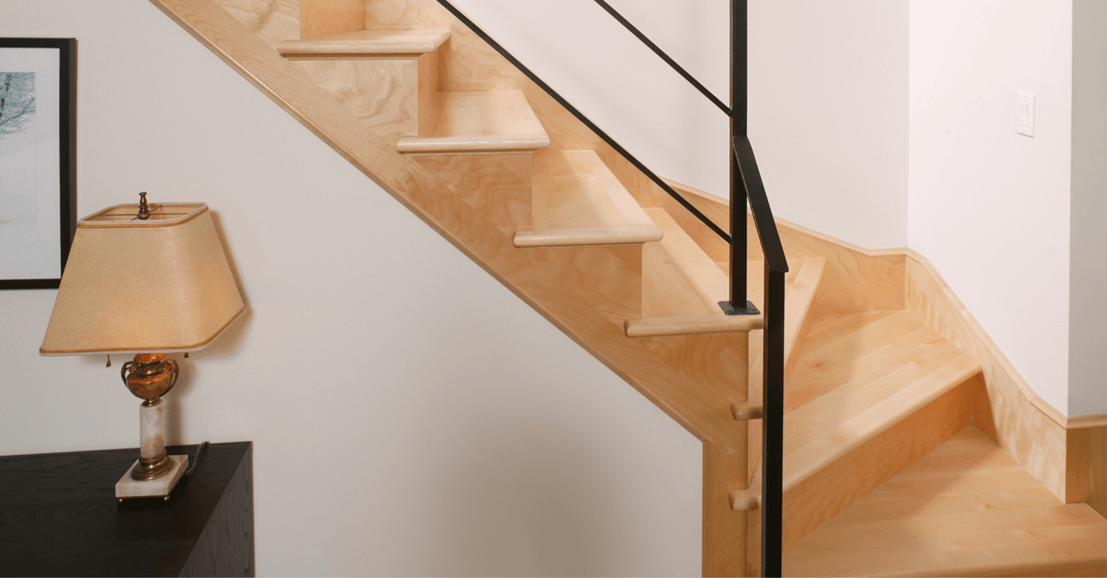 escalier intérieur quart tournant