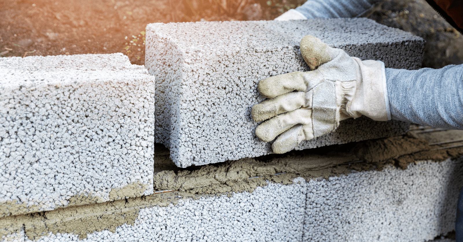 muret en blocs de béton