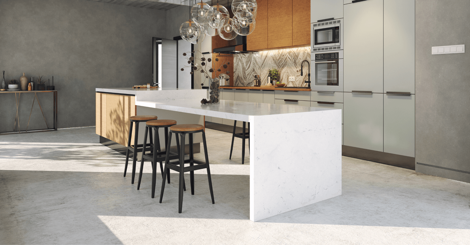 plancher en béton ciré