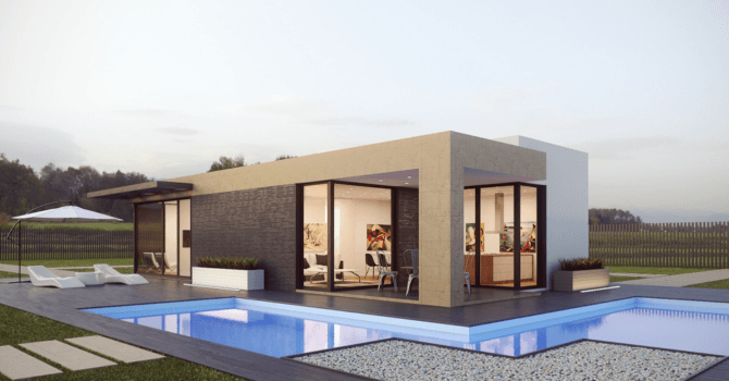 maison conçue avec une imprimante 3D