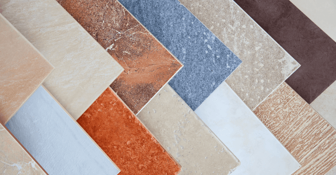 carrelage décoratif au plafond