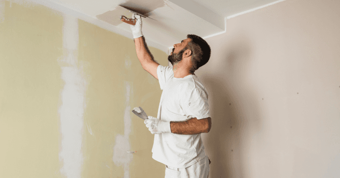 carrelage décoratif au plafond