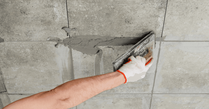 carrelage décoratif au plafond