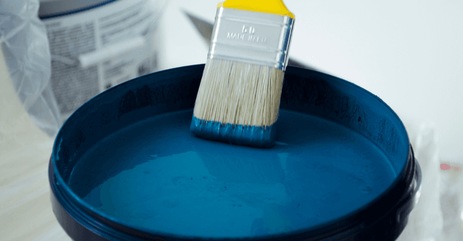 Peinture latex couleur bleu