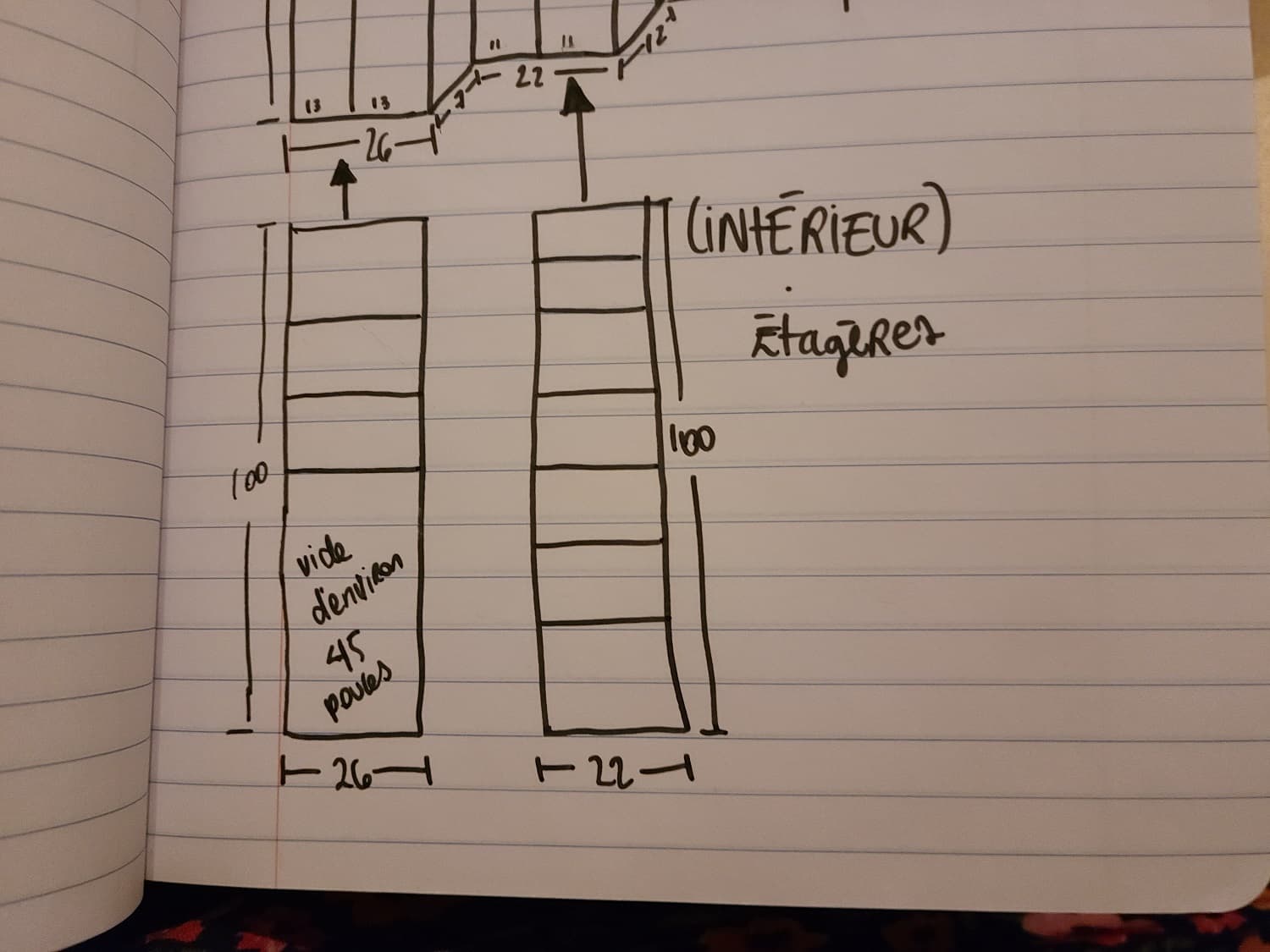 Plan meuble sur mesure