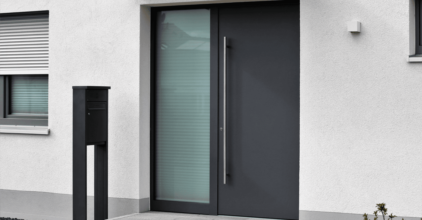 vitrage extérieur de la porte d’entrée